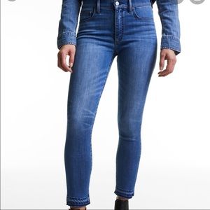 Denim Forum Nico mid rise skinny crop (blue, size 29)